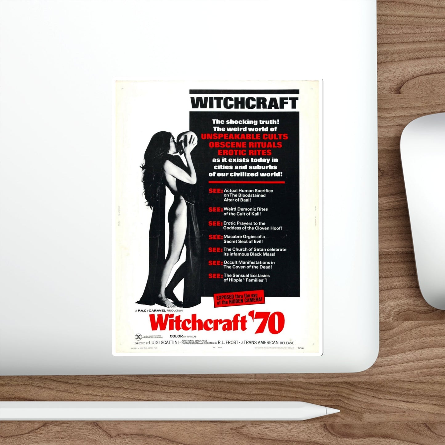 Witchcraft 70 1970 Movie Poster STICKER Vinyl Die-Cut Decal-The Sticker Space