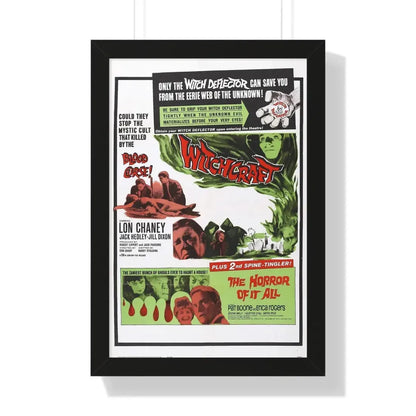 WITCHCRAFT + THE HORROR OF IT ALL 1964 - Framed Movie Poster 16″ x 24″ Black - The Sticker Space