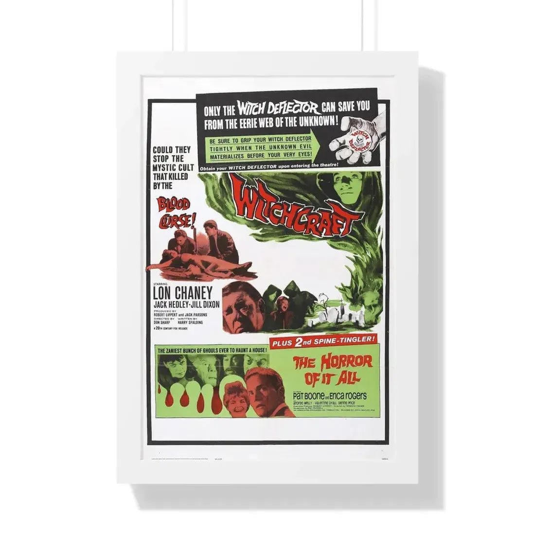 WITCHCRAFT + THE HORROR OF IT ALL 1964 - Framed Movie Poster 16″ x 24″ White - The Sticker Space