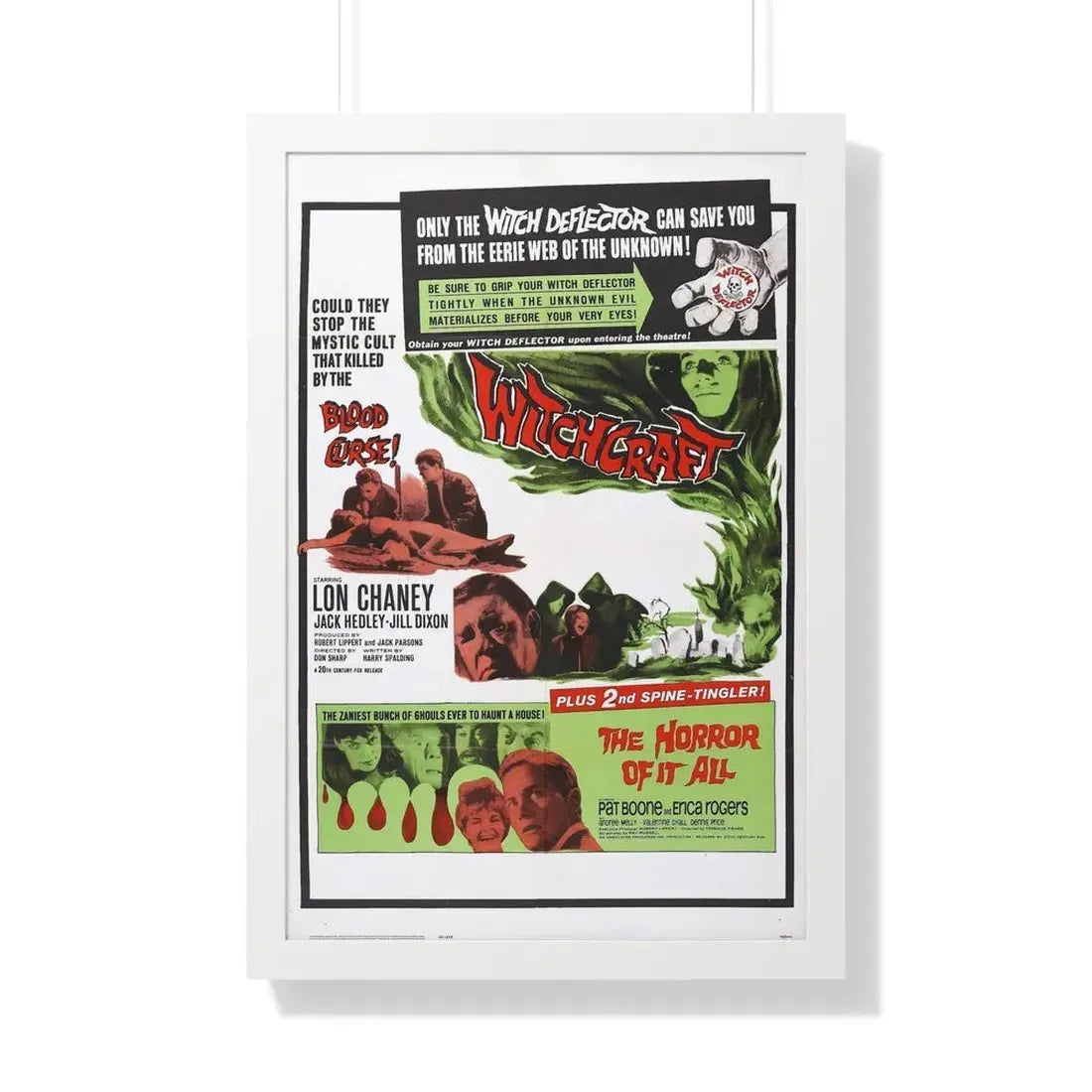 WITCHCRAFT + THE HORROR OF IT ALL 1964 - Framed Movie Poster 20" x 30" White - The Sticker Space