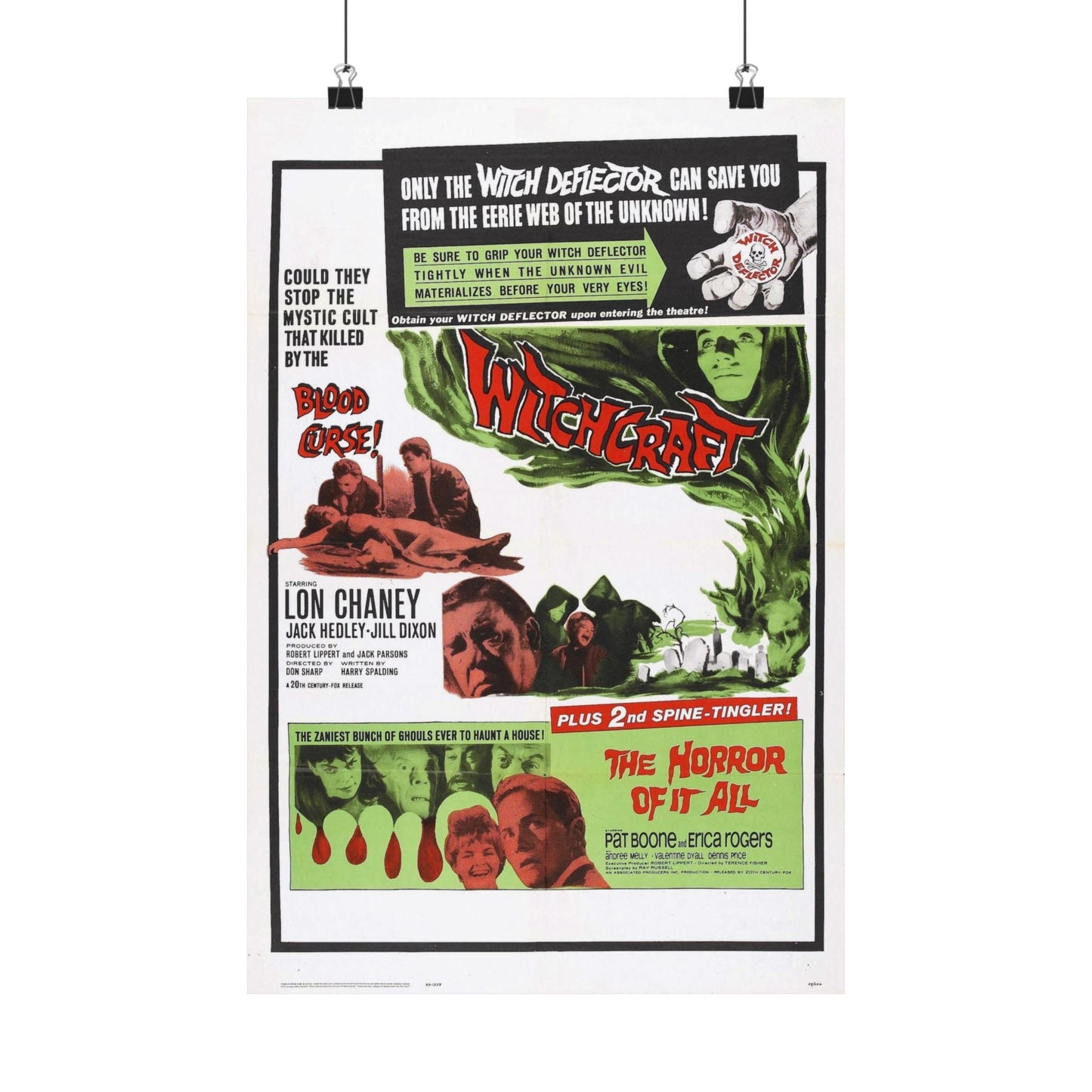 WITCHCRAFT + THE HORROR OF IT ALL 1964 - Paper Movie Poster-12″ x 18″-The Sticker Space