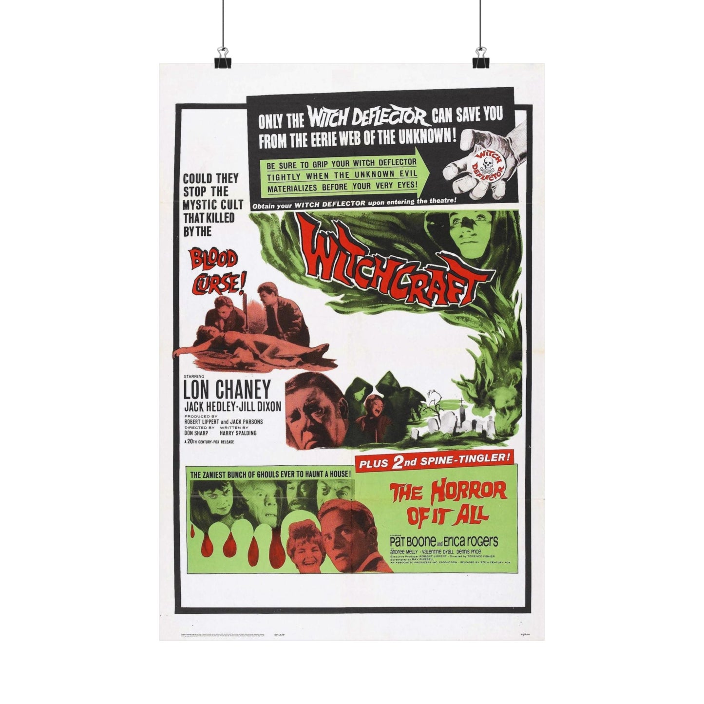 WITCHCRAFT + THE HORROR OF IT ALL 1964 - Paper Movie Poster-16″ x 24″-The Sticker Space