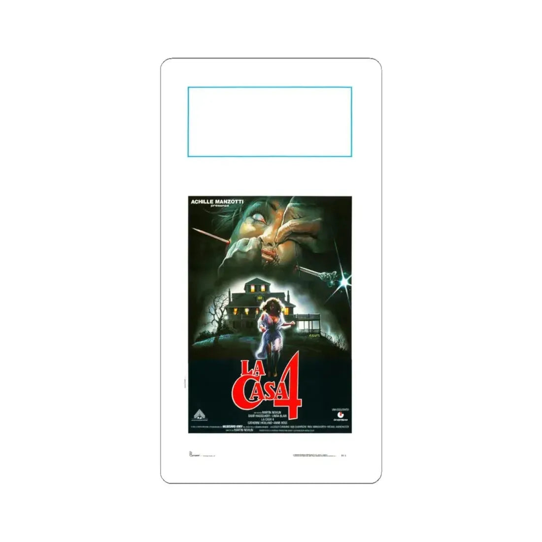 WITCHERY (LA CASA 4) 1988 Movie Poster - STICKER Vinyl Kiss-Cut Decal 4 Inch White - The Sticker Space