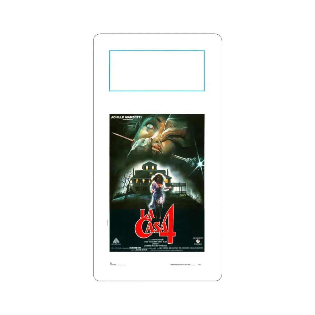 WITCHERY (LA CASA 4) 1988 Movie Poster - STICKER Vinyl Kiss-Cut Decal 6 Inch White - The Sticker Space