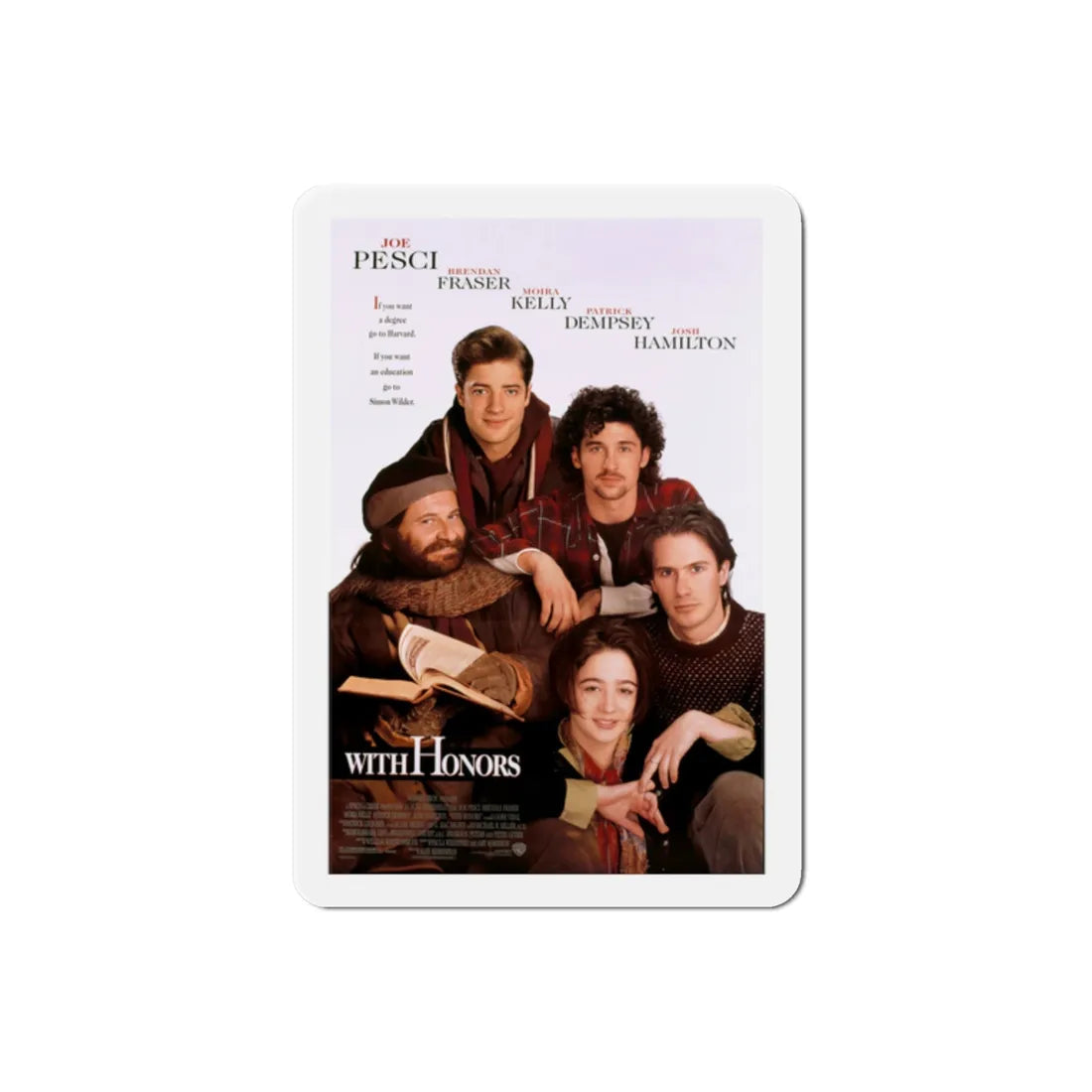 With Honors 1994 Movie Poster Refrigerator Magnet 2 Inch - The Sticker Space
