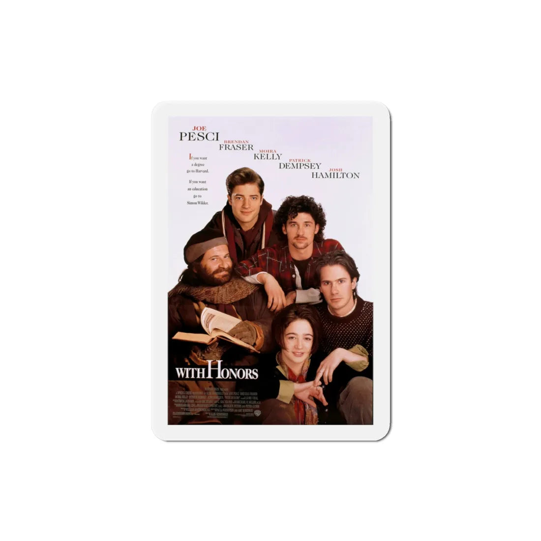 With Honors 1994 Movie Poster Refrigerator Magnet 3 Inch - The Sticker Space