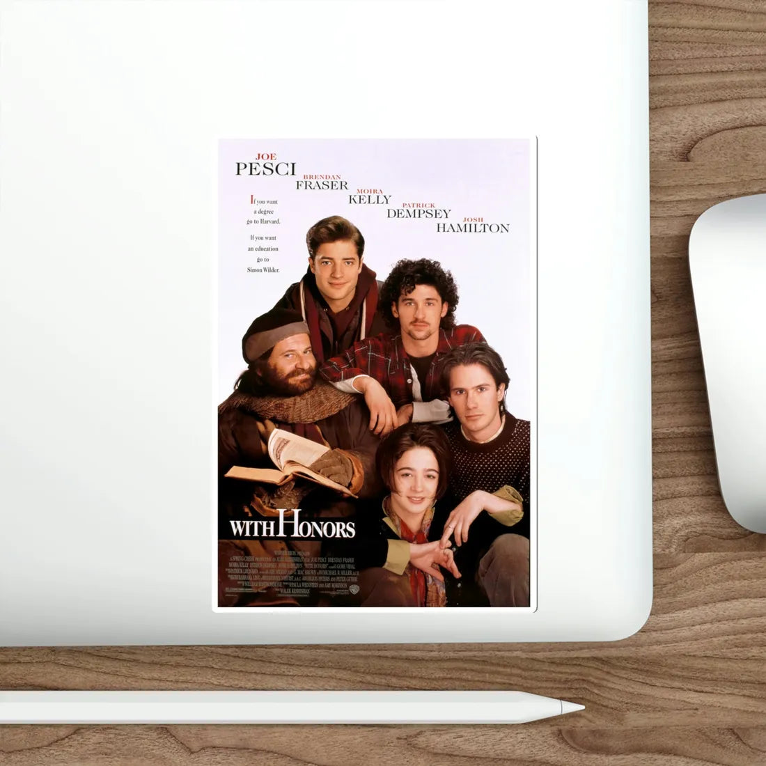 With Honors 1994 Movie Poster STICKER Vinyl Die-Cut Decal - The Sticker Space