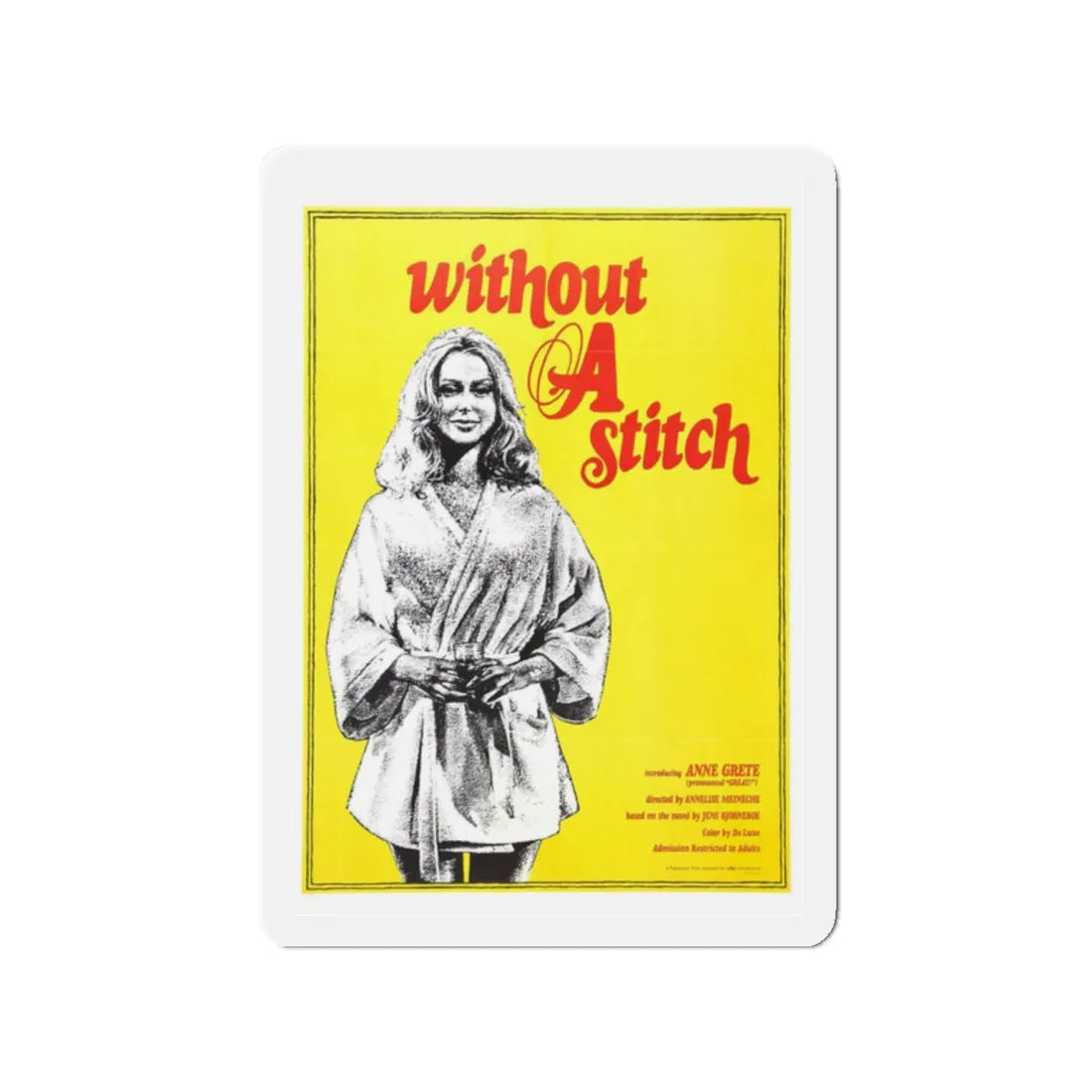 WITHOUT A STITCH 1968 Movie Poster - Refrigerator Magnet 2 Inch - The Sticker Space