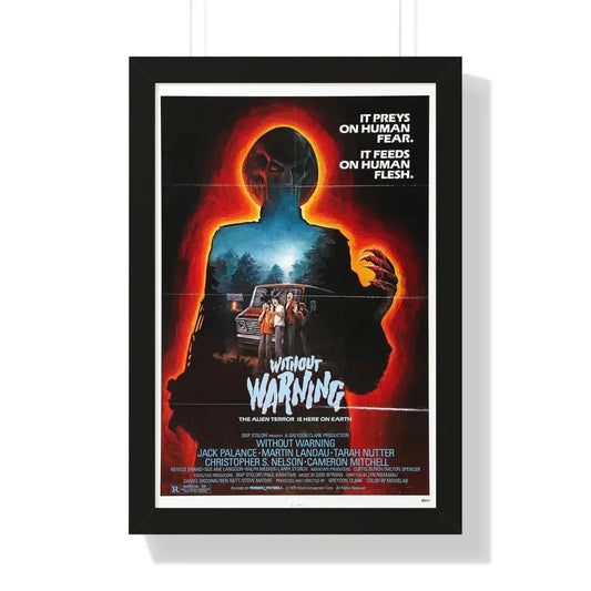 WITHOUT WARNING 1980 - Framed Movie Poster 16″ x 24″ Black - The Sticker Space