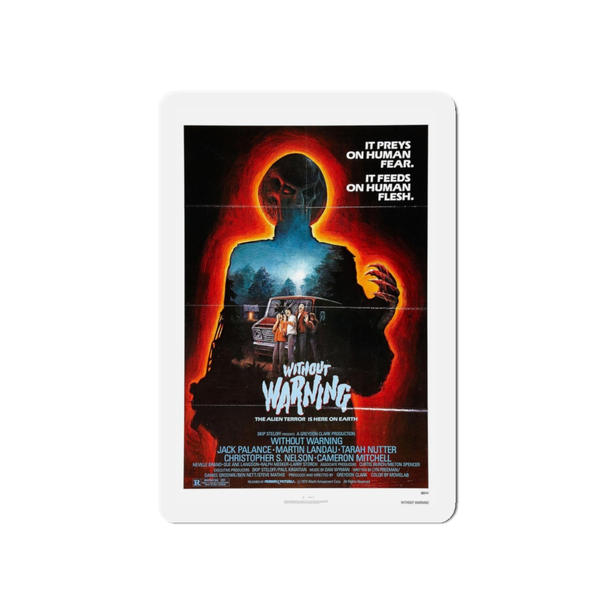 WITHOUT WARNING 1980 Movie Poster - Refrigerator Magnet-5" x 5"-The Sticker Space