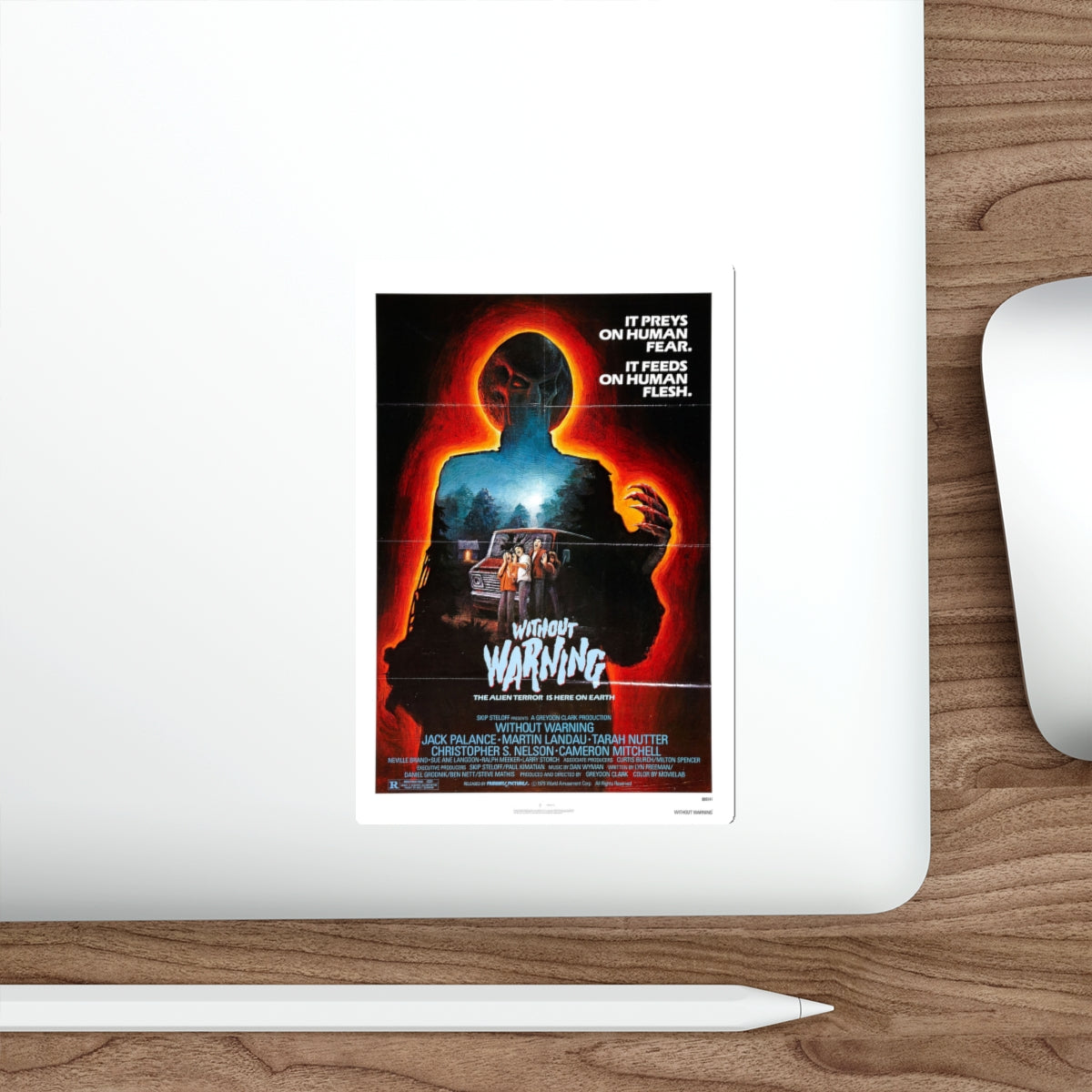 WITHOUT WARNING 1980 Movie Poster STICKER Vinyl Die-Cut Decal-The Sticker Space