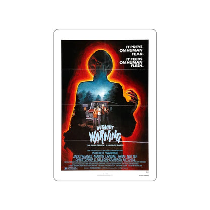 WITHOUT WARNING 1980 Movie Poster STICKER Vinyl Die-Cut Decal 3 Inch - The Sticker Space