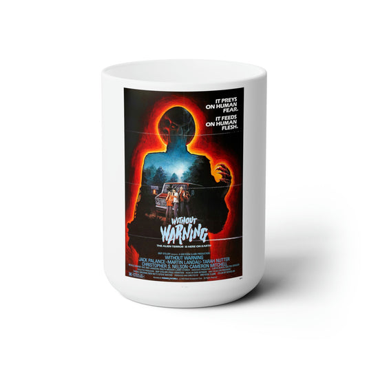 WITHOUT WARNING 1980 Movie Poster - White Coffee Cup 15oz-15oz-The Sticker Space