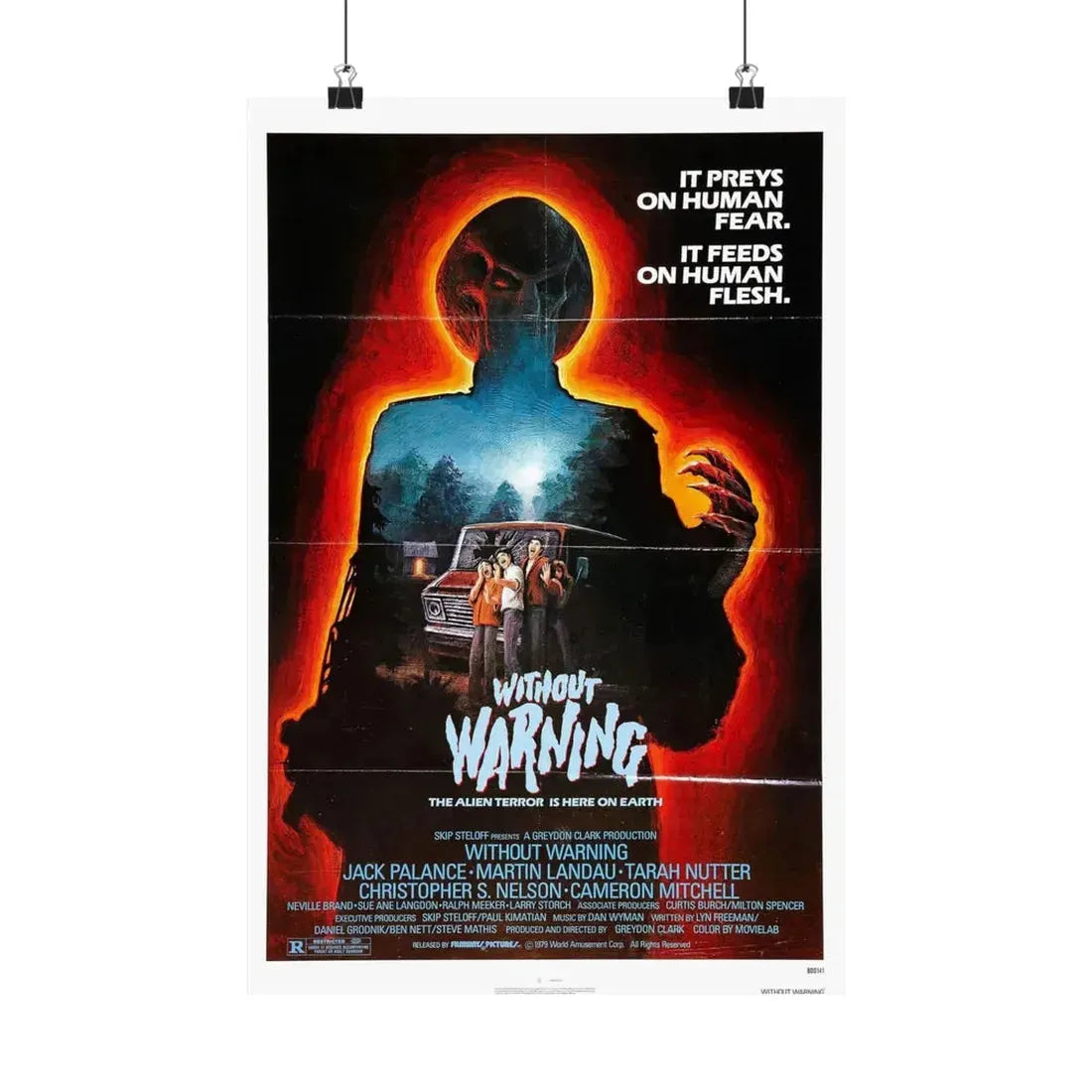 WITHOUT WARNING 1980 - Paper Movie Poster 12″ x 18″ Matte - The Sticker Space