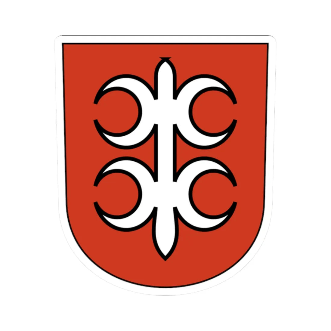 Witikon-blazon (Switzerland) (Coat of Arms) STICKER Vinyl Kiss-Cut Decal 2 Inch White - The Sticker Space