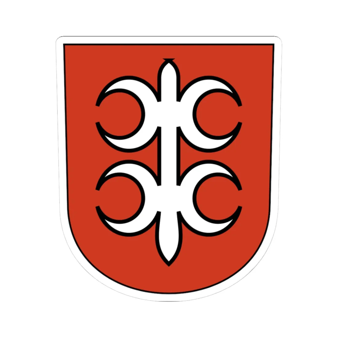 Witikon-blazon (Switzerland) (Coat of Arms) STICKER Vinyl Kiss-Cut Decal 3 Inch White - The Sticker Space