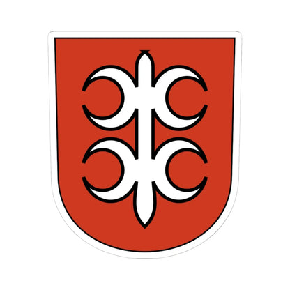 Witikon-blazon (Switzerland) (Coat of Arms) STICKER Vinyl Kiss-Cut Decal 4 Inch White - The Sticker Space