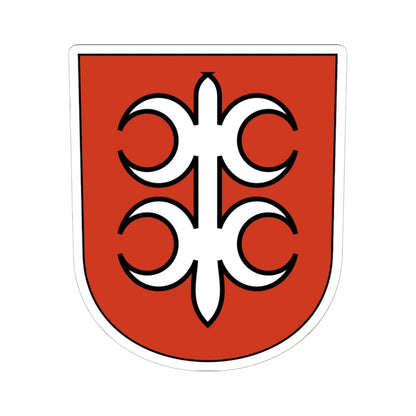 Witikon-blazon (Switzerland) (Coat of Arms) STICKER Vinyl Kiss-Cut Decal 6 Inch White - The Sticker Space