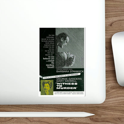 Witness to Murder 1954 Movie Poster STICKER Vinyl Die-Cut Decal-The Sticker Space