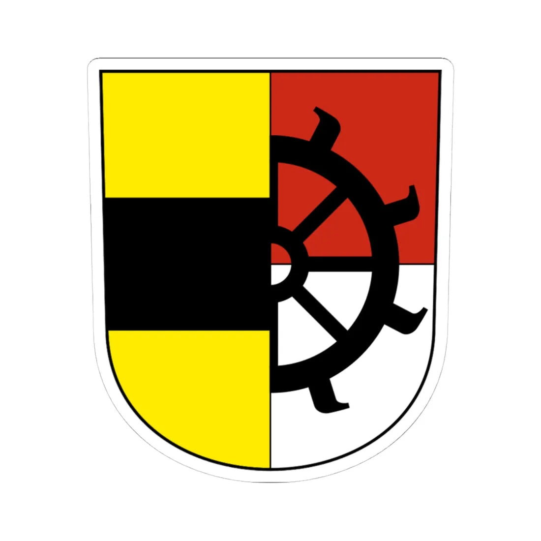 Witterswil-blazon (Switzerland) (Coat of Arms) STICKER Vinyl Kiss-Cut Decal 4 Inch White - The Sticker Space