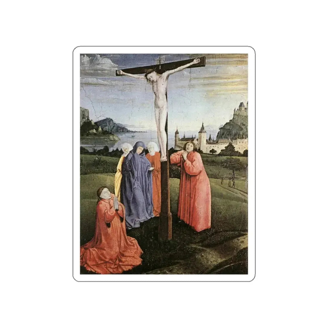 WITZ, Konrad - Christ on the Cross (Artwork) STICKER Vinyl Die-Cut Decal White Die-Cut 4 Inch - The Sticker Space