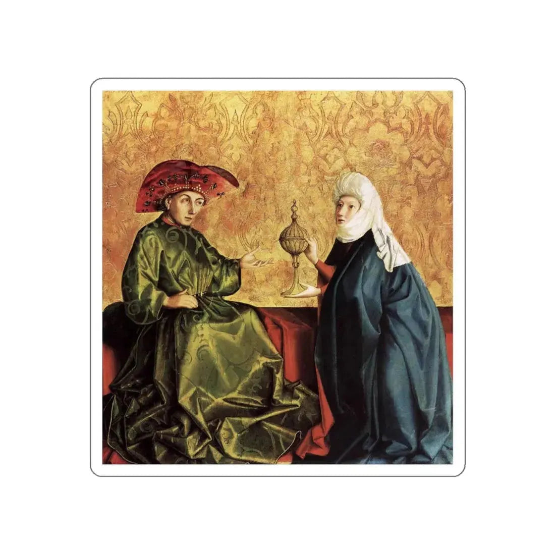 WITZ, Konrad - King Solomon and the Queen of Sheba (Artwork) STICKER Vinyl Die-Cut Decal White Die-Cut 6 Inch - The Sticker Space