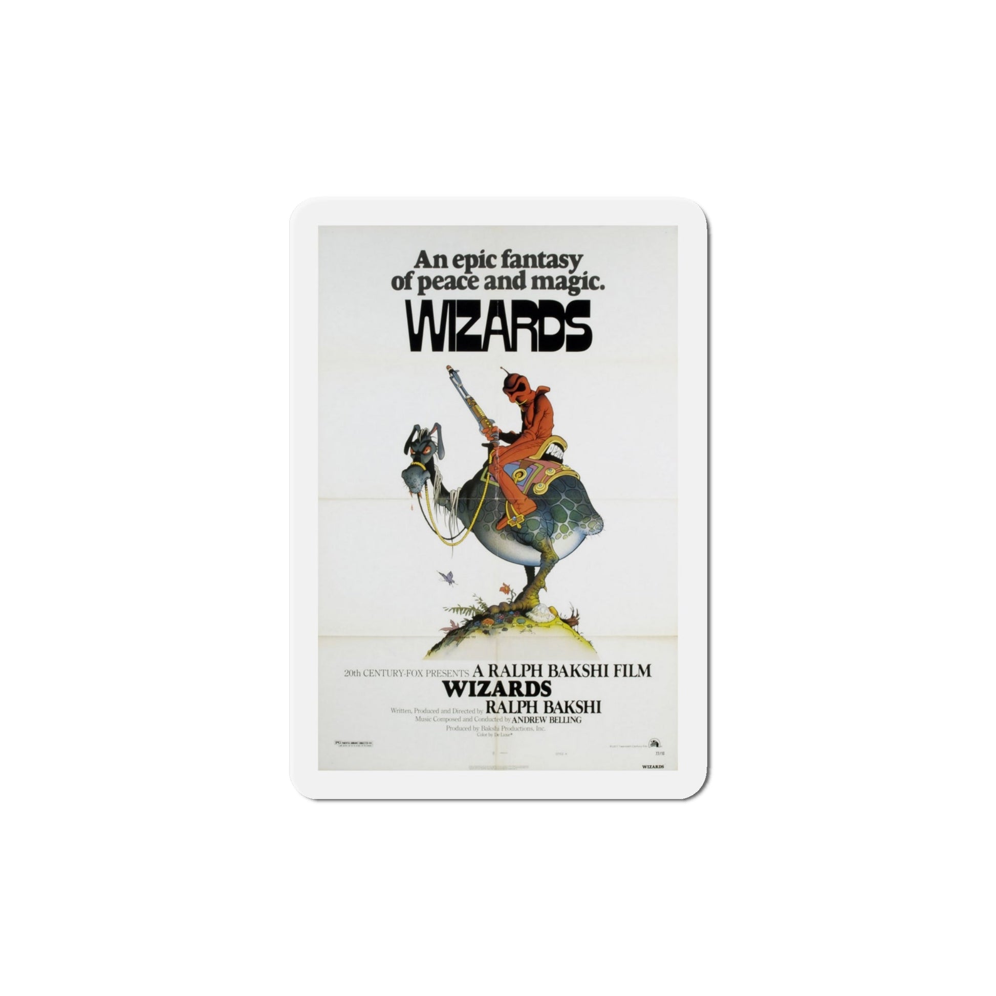 Wizards 1977 Movie Poster Die-Cut Magnet-The Sticker Space