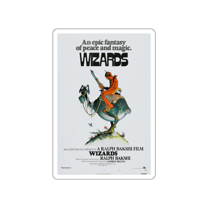 WIZARDS 1977 Movie Poster STICKER Vinyl Die-Cut Decal 3 Inch - The Sticker Space