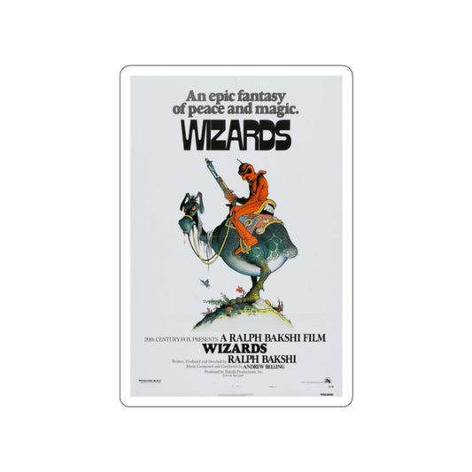 WIZARDS 1977 Movie Poster STICKER Vinyl Die-Cut Decal-White-The Sticker Space
