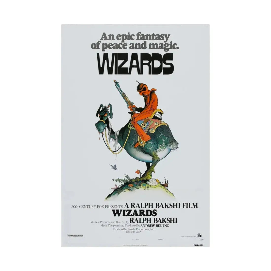 WIZARDS 1977 - Paper Movie Poster - The Sticker Space