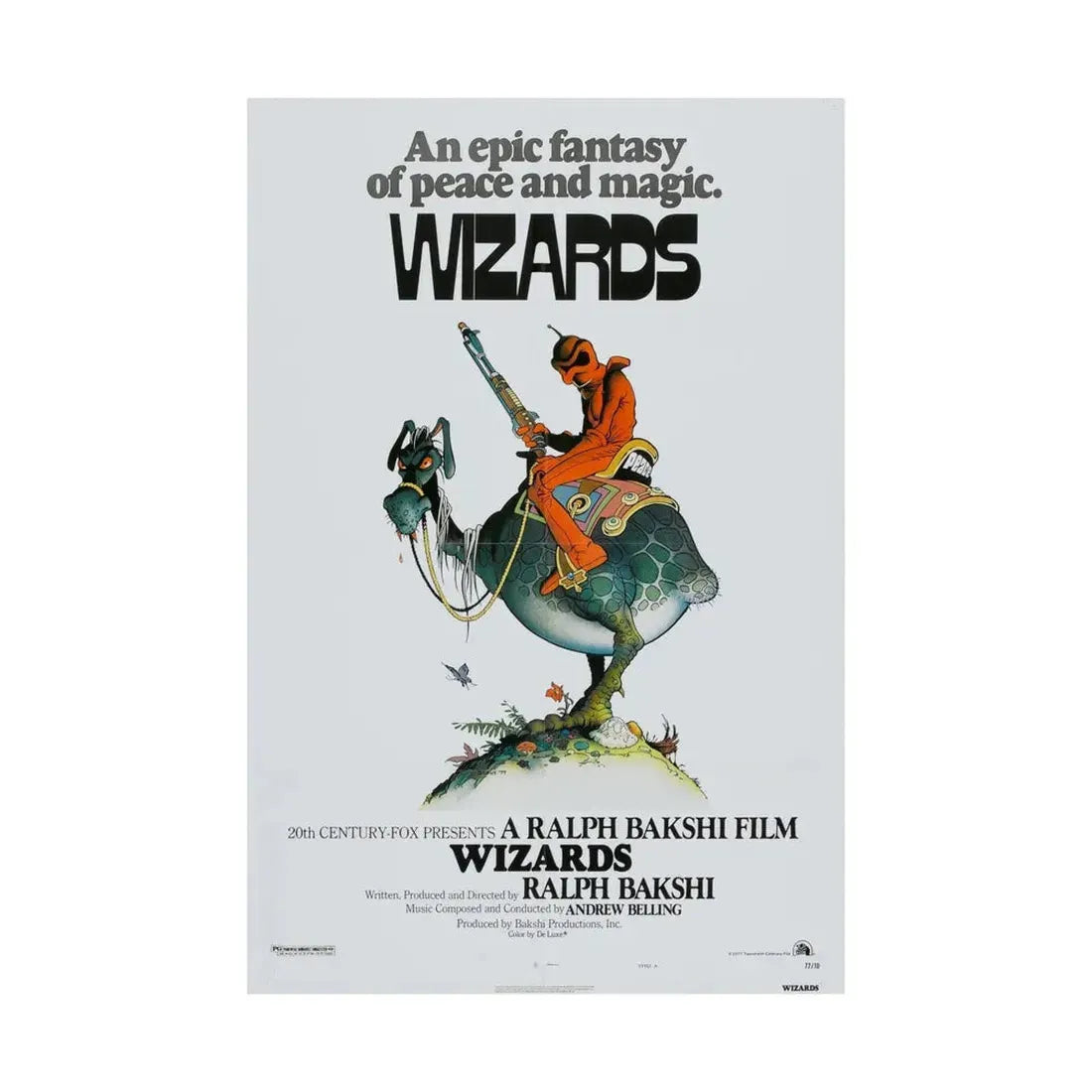 WIZARDS 1977 - Paper Movie Poster - The Sticker Space