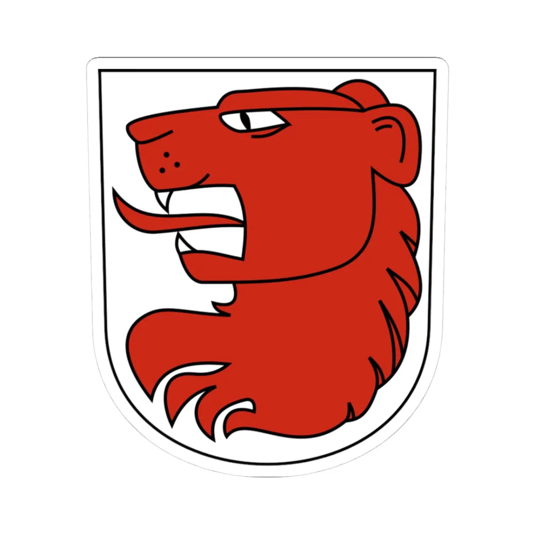 Wäldi-blazon (Switzerland) (Coat of Arms) STICKER Vinyl Kiss-Cut Decal 3 Inch White - The Sticker Space