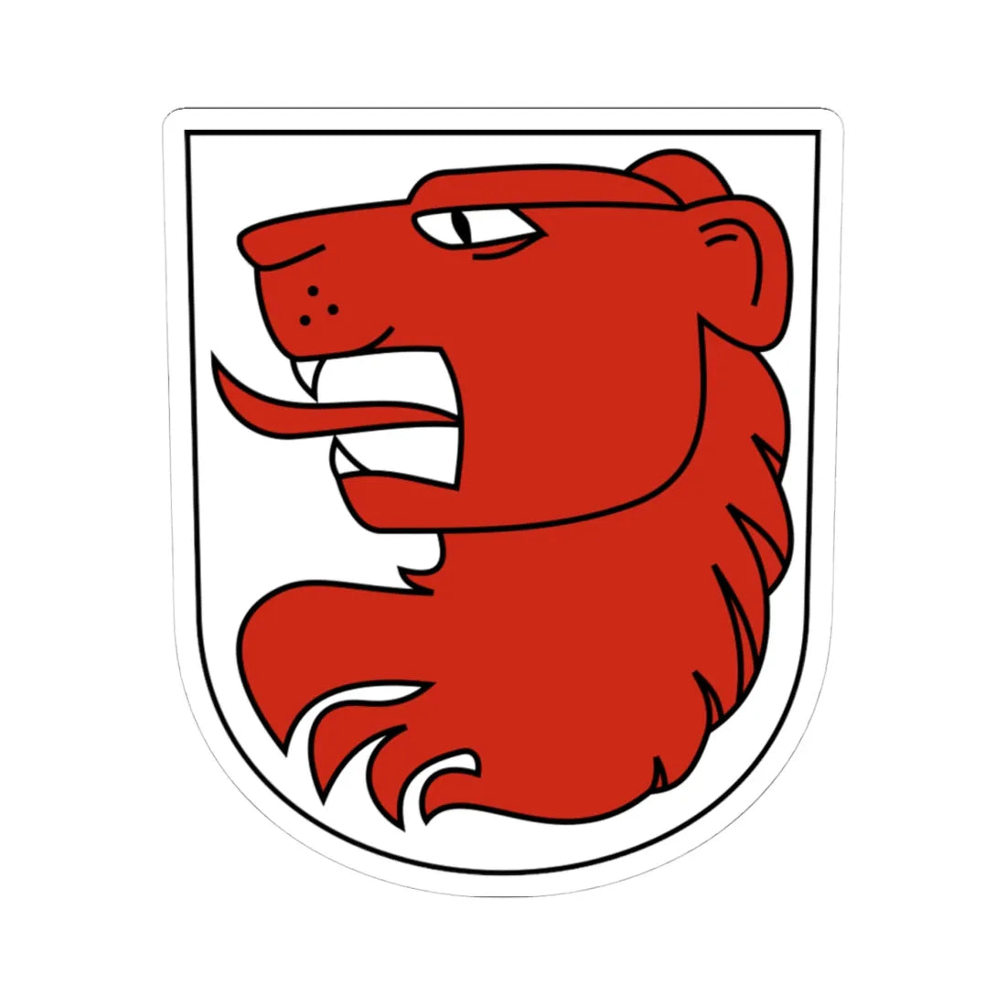 Wäldi-blazon (Switzerland) (Coat of Arms) STICKER Vinyl Kiss-Cut Decal 4 Inch White - The Sticker Space