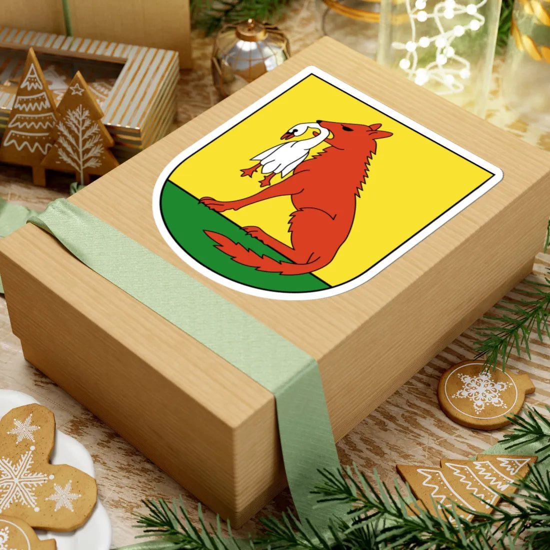 Wülflingen-blazon (Switzerland) (Coat of Arms) STICKER Vinyl Kiss-Cut Decal - The Sticker Space