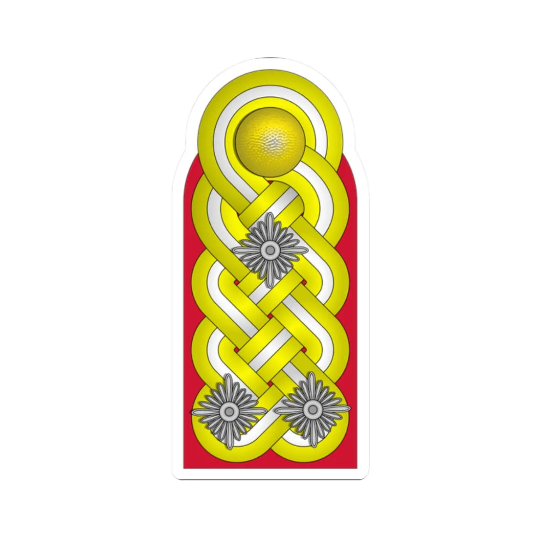 WMacht H OF9 GenOberst 1945 (Germany) (Military Rank) STICKER Vinyl Kiss-Cut Decal 2 Inch White - The Sticker Space