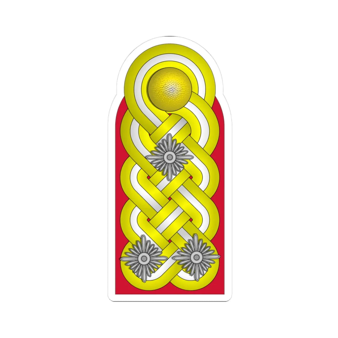 WMacht H OF9 GenOberst 1945 (Germany) (Military Rank) STICKER Vinyl Kiss-Cut Decal 3 Inch White - The Sticker Space