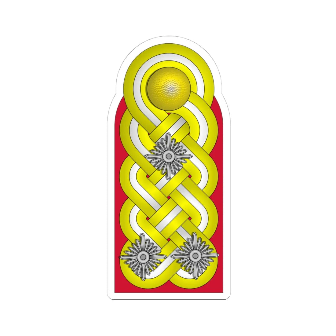 WMacht H OF9 GenOberst 1945 (Germany) (Military Rank) STICKER Vinyl Kiss-Cut Decal 4 Inch White - The Sticker Space