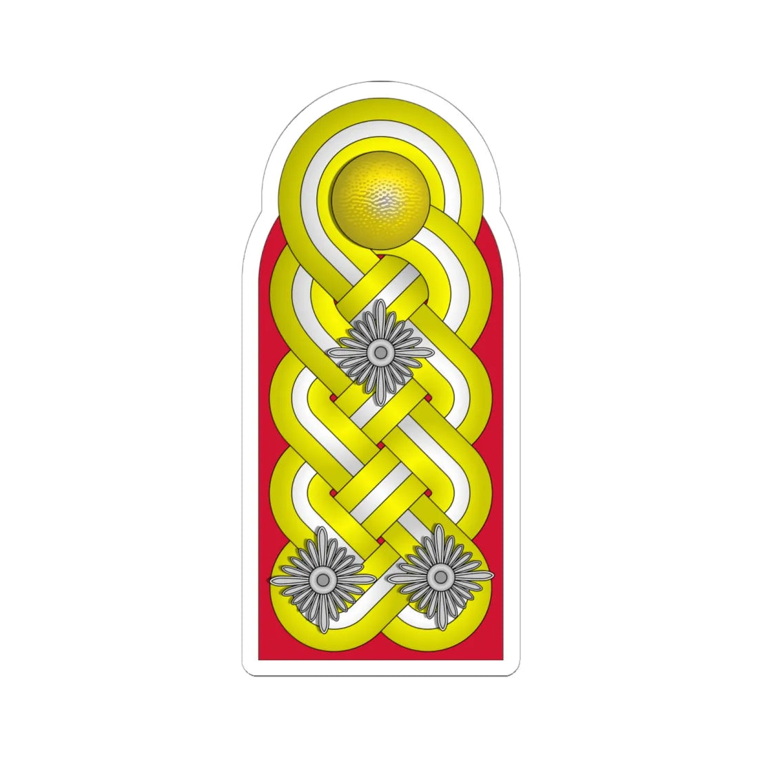 WMacht H OF9 GenOberst 1945 (Germany) (Military Rank) STICKER Vinyl Kiss-Cut Decal 6 Inch White - The Sticker Space