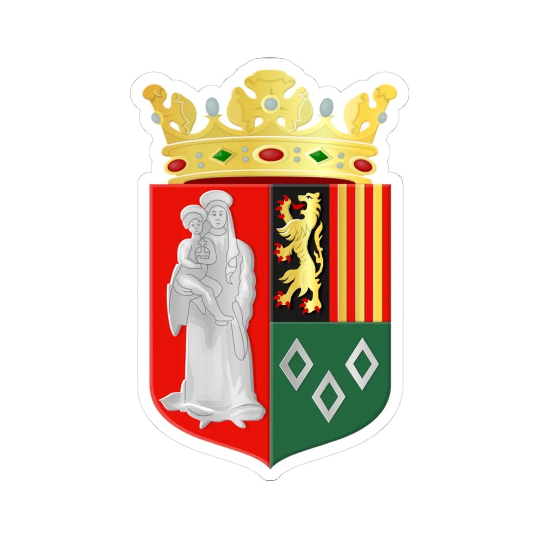 Woensdrecht wapen (Netherlands) (Coat of Arms) STICKER Vinyl Kiss-Cut Decal - The Sticker Space