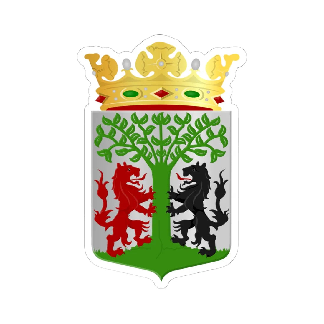 Wognum wapen 1964 (Netherlands) (Coat of Arms) STICKER Vinyl Kiss-Cut Decal 4 Inch White - The Sticker Space