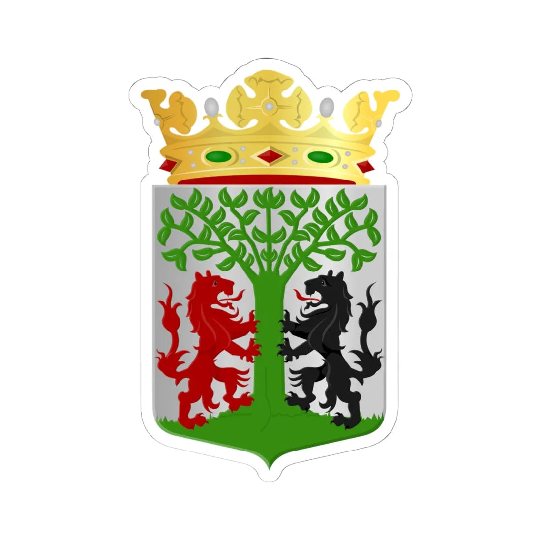 Wognum wapen 1964 (Netherlands) (Coat of Arms) STICKER Vinyl Kiss-Cut Decal 6 Inch White - The Sticker Space