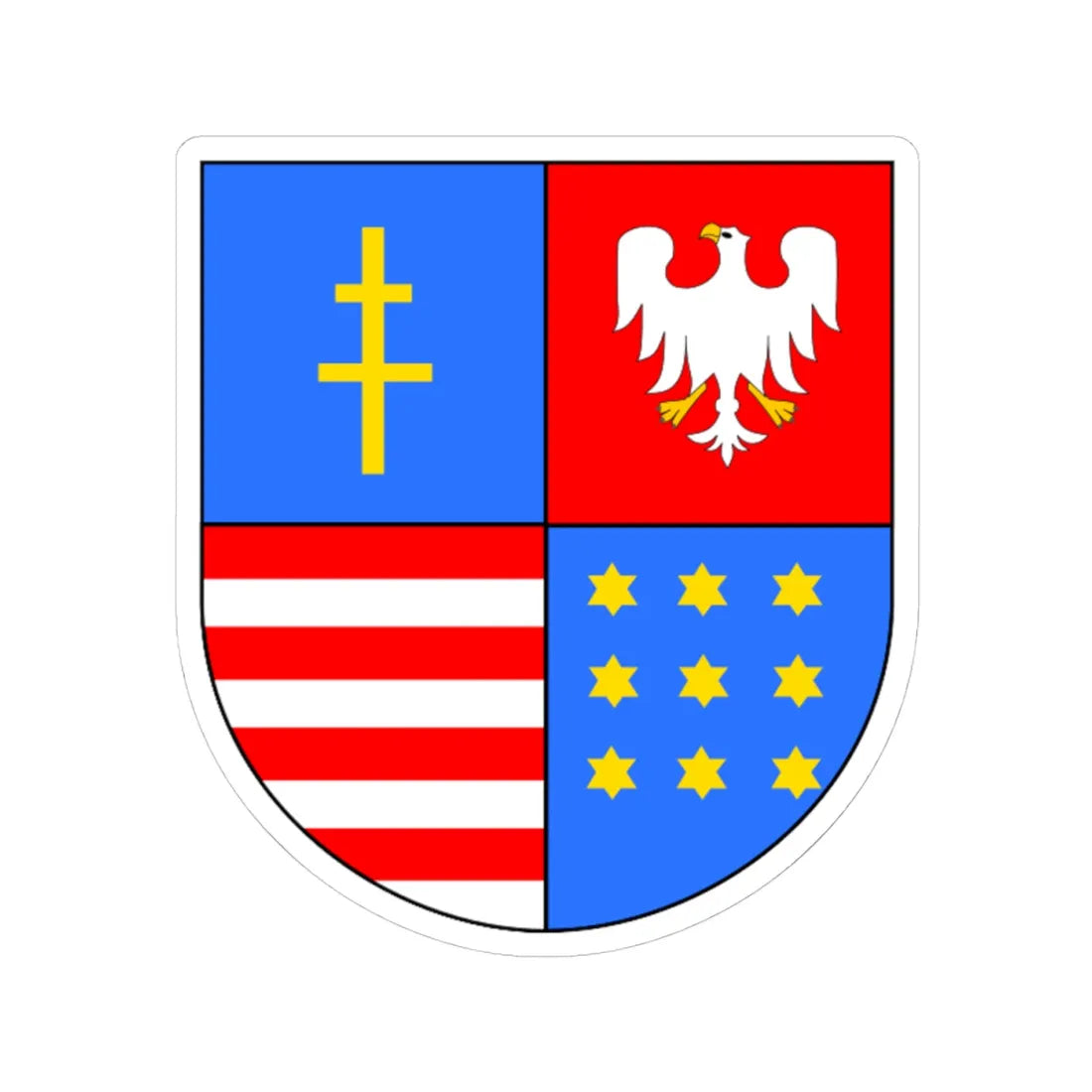 Wojewodztwo swietokrzyskie herb (Poland) (Coat of Arms) STICKER Vinyl Kiss-Cut Decal 4 Inch White - The Sticker Space