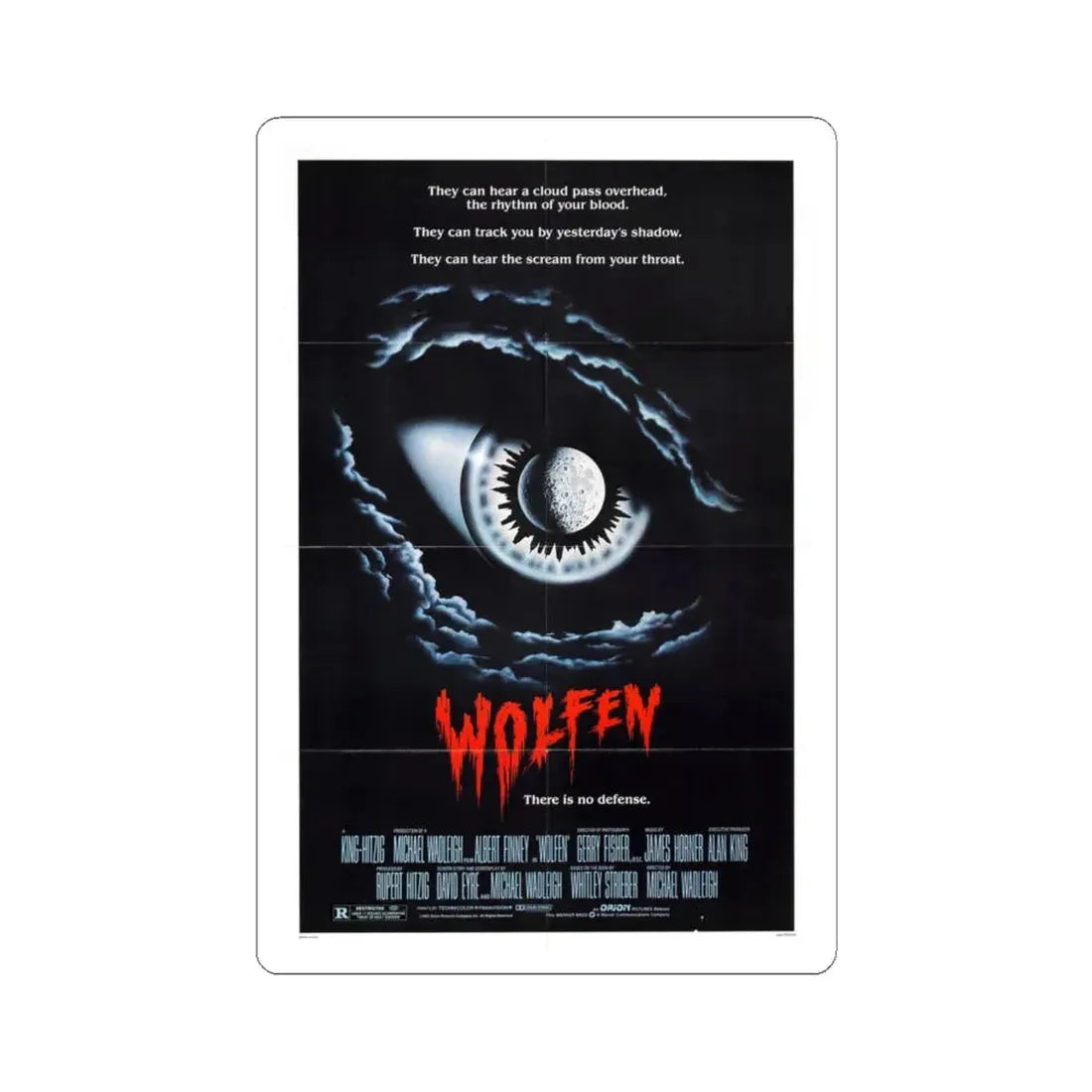 Wolfen 1981 Movie Poster - STICKER Vinyl Kiss-Cut Decal 6 Inch White - The Sticker Space