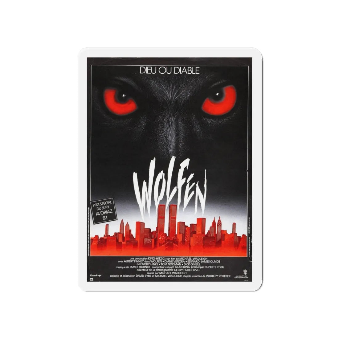 WOLFEN (2) 1981 Movie Poster - Refrigerator Magnet 4 Inch - The Sticker Space