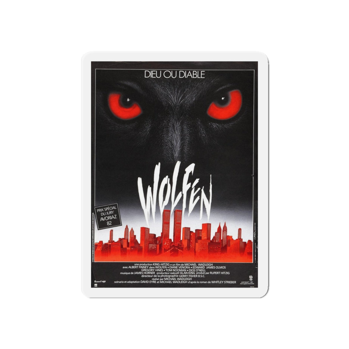 WOLFEN (2) 1981 Movie Poster - Refrigerator Magnet-5" x 5"-The Sticker Space