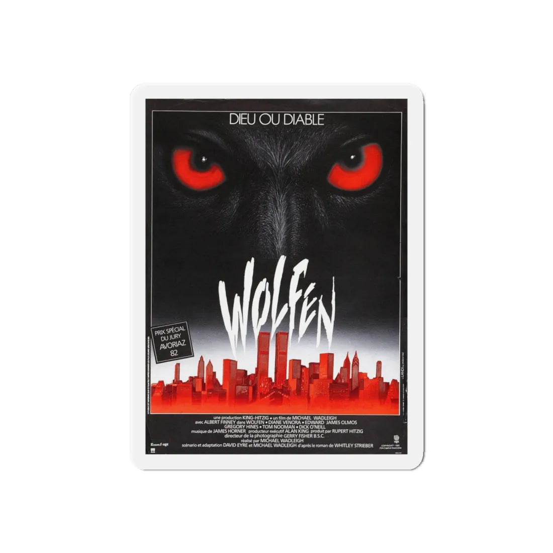 WOLFEN (2) 1981 Movie Poster - Refrigerator Magnet 6 Inch - The Sticker Space