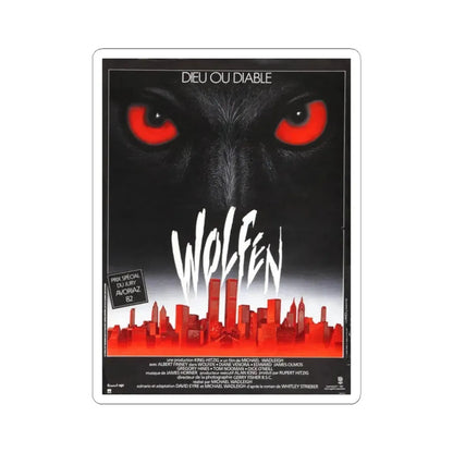 WOLFEN (2) 1981 Movie Poster - STICKER Vinyl Kiss-Cut Decal 2 Inch White - The Sticker Space