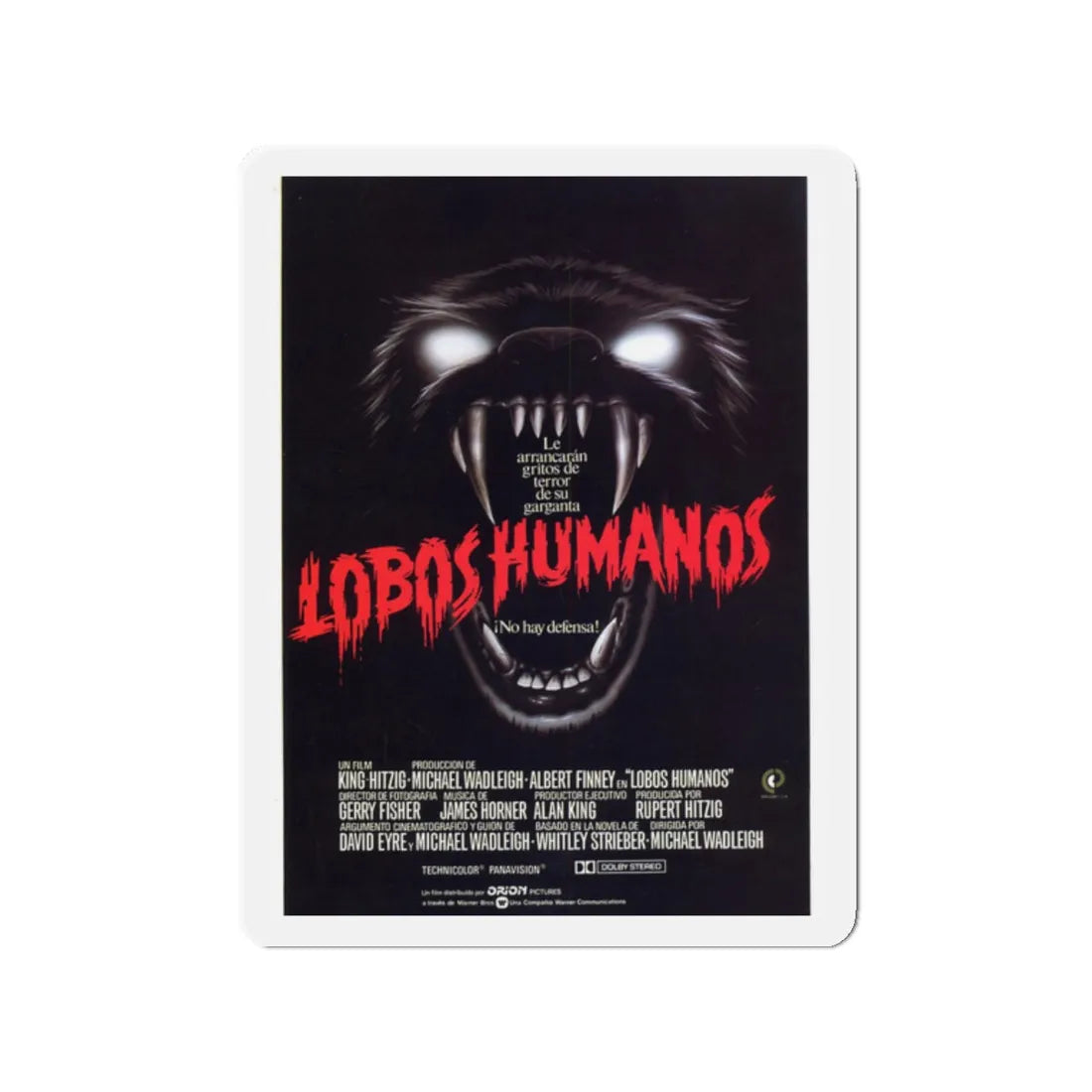 WOLFEN (SPANISH) 1981 Movie Poster - Refrigerator Magnet 2 Inch - The Sticker Space