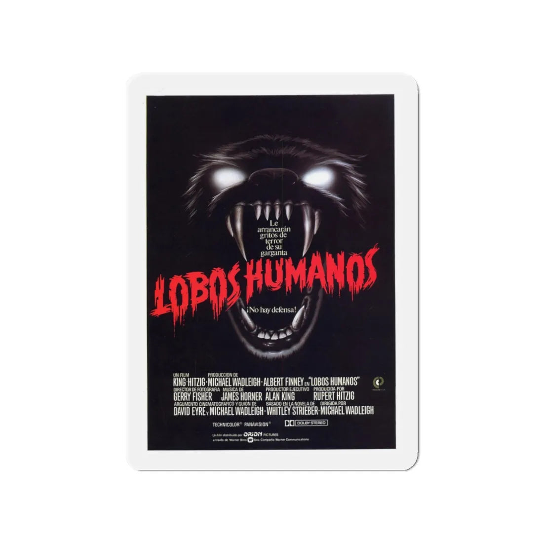 WOLFEN (SPANISH) 1981 Movie Poster - Refrigerator Magnet 3 Inch - The Sticker Space