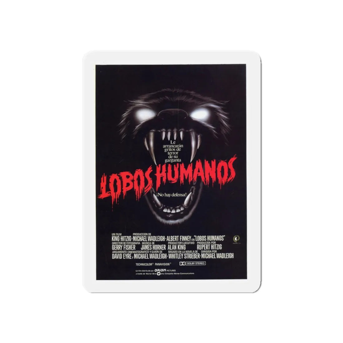 WOLFEN (SPANISH) 1981 Movie Poster - Refrigerator Magnet 5 Inch - The Sticker Space